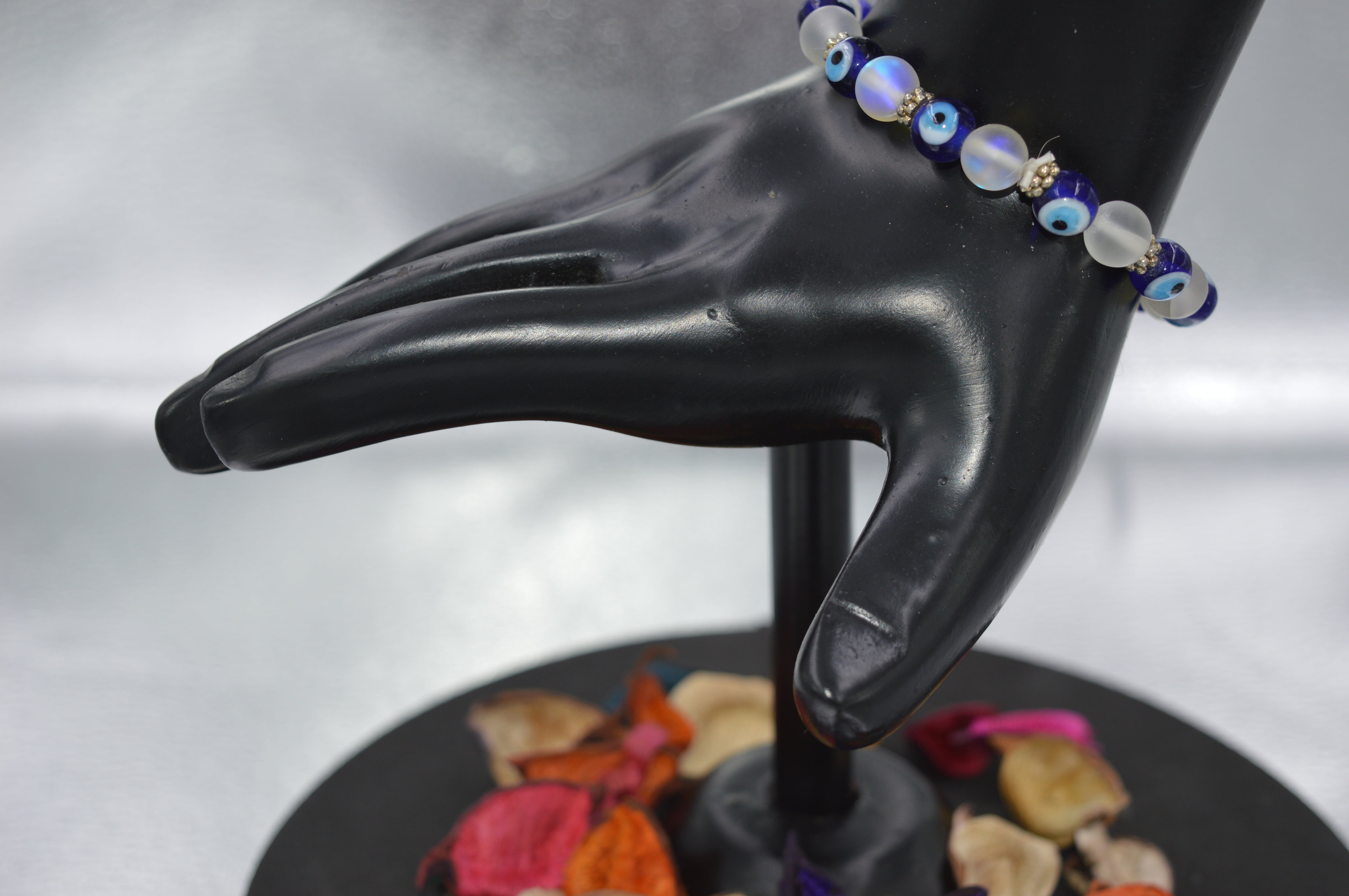 Clear quartz evil eye Bracelet