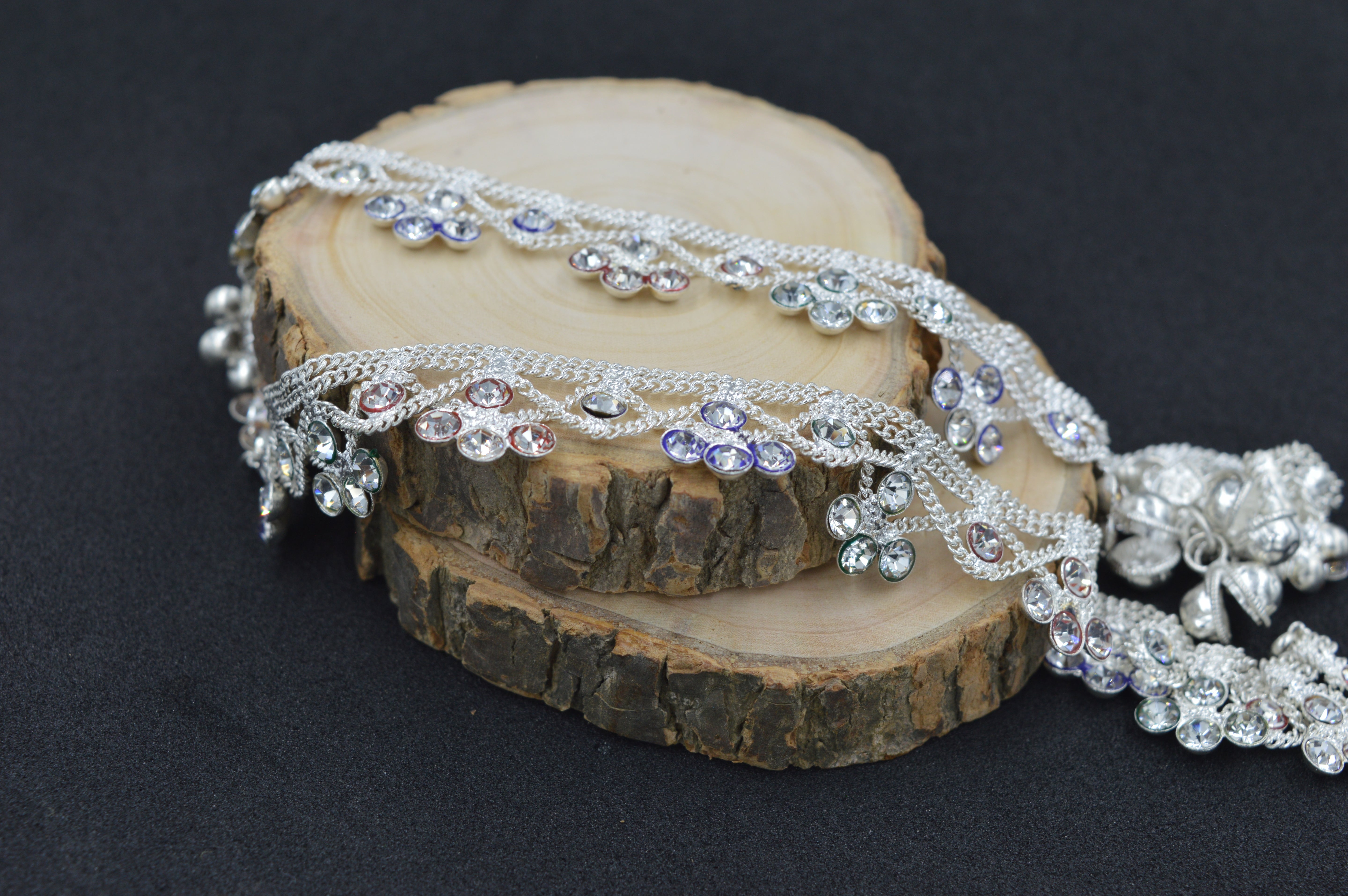 Crystal embedded Anklet